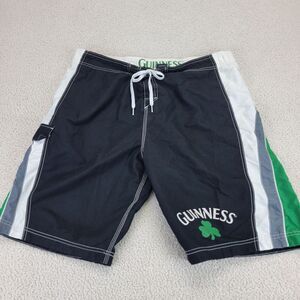 Guinnes Board Shorts Swimming Trunks Mens 38x14 blue‎ shite Green Beach